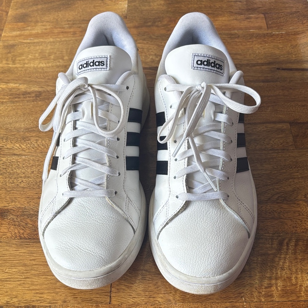 Adidas Men's White and Black Sneakers Size 11